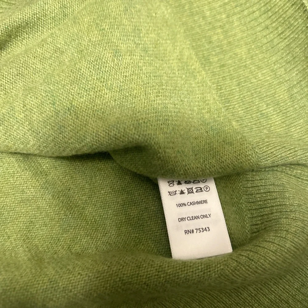 Rachel Zoe NWT 100% 2play cashmere sweater V-neck light green size extra large - Picture 7 of 8